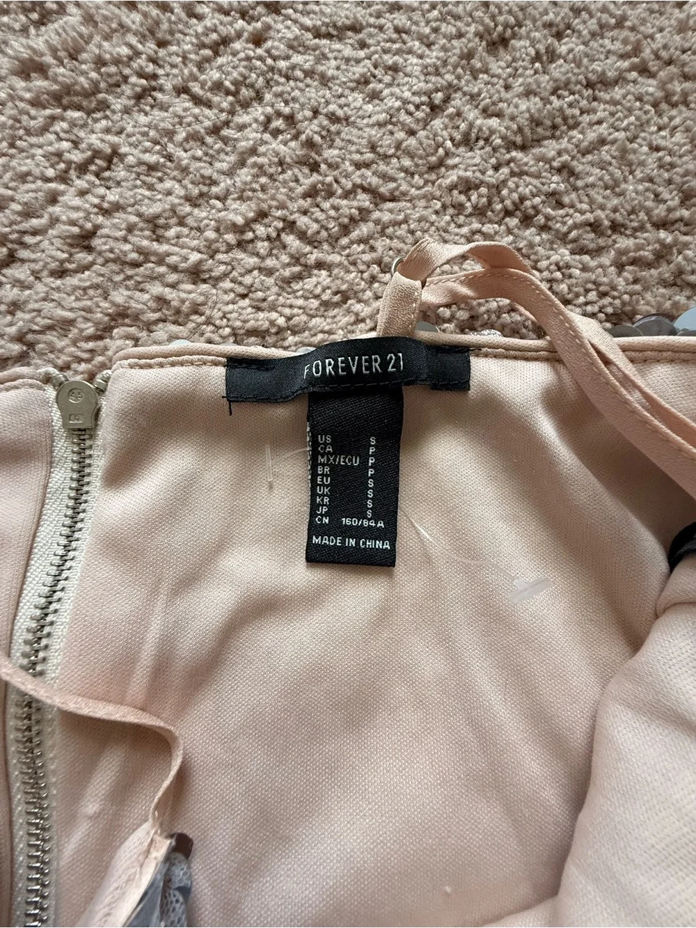 Forever 21 Blush Pink Sequin Slip Dress - Picture 2 of 4